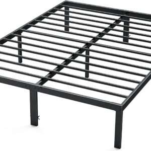 DUMOS Bed Frame - Queen Size Platform Bed Frame Metal Mattress Foundation with Steel Slat