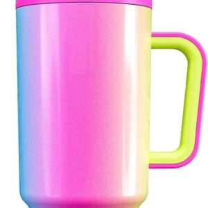 Meoky 40oz Tumbler with Handle, Leak-proof Lid and Straw, Insulated Coffee Mug Stainless Steel