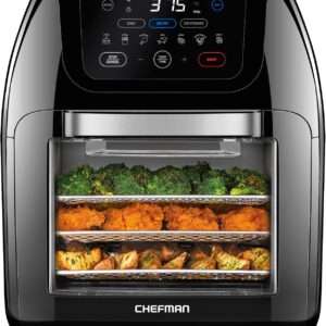 CHEFMAN Multifunctional Digital Air Fryer+ Rotisserie, Dehydrator, Convection Oven, 17 Touch Screen Presets Fry