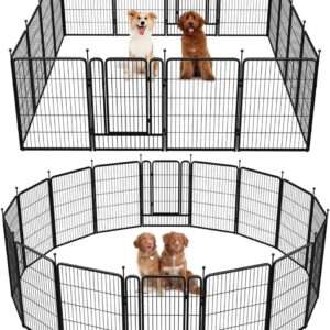 FXW Rollick Dog Playpen for Yard, RV Camping│Patented, 40 inch 16 Panels