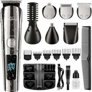 Brightup Beard Trimmer for Men - Electric Razor & Shaver, Cordless Hair Clippers Trimmers Set