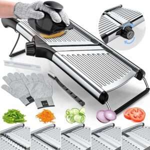 Gramercy Adjustable Mandoline Food Slicer, Mandoline Slicer for Kitchen, Mandolin