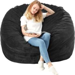 Homguava Bean Bag Chair: 6' Bean Bags with Memory Foam,Chairs Soft Sofa
