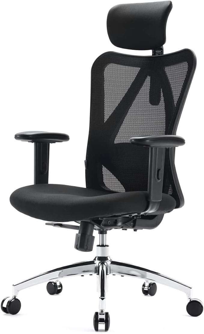 SIHOO M18 Ergonomic Office Chair for Big and Tall People Adjustable Headrest