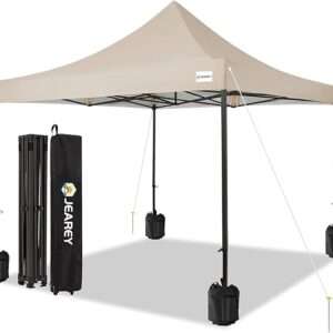 JEAREY Upgraded 10x10 Pop Up Canopy Tent, Heavy Duty Outdoor