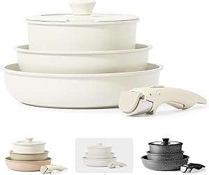 CAROTE Nonstick Cookware Sets, Non Stick Pots and Pans Set Detachable Handle