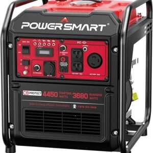 PowerSmart 4450-Watt RV Ready Home Backup Portable Generator with Inverter Technology, CO Sensor, 30A Outlet, Gas Powered
