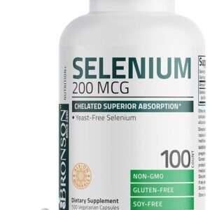 Bronson Selenium 200 mcg – Yeast Free Chelated Amino Acid Complex