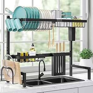 Dish Drying Rack - Large Over The Sink Dish Drainer Drying Rack