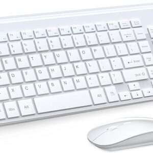 TopMate Wireless Keyboard and Mouse Ultra Slim Combo, 2.4G Silent Compact USB Mouse