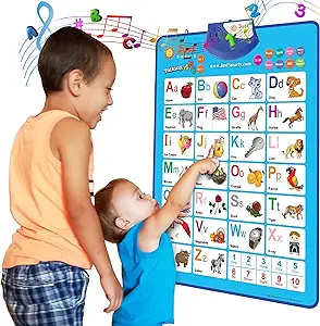 Just Smarty Alphabet Wall Chart for Toddlers 1-3 | ABCs & 123s Kids Learning Toy | Educational Gift