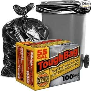 ToughBag 55 Gallon Trash Bags Heavy Duty (100 Count) - 55-60 Gallon Trash Bags