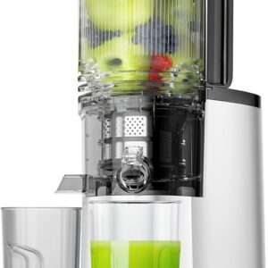 Cold Press Juicer, 400w Slow Juicer Machines with 5.4" Wide Feed Chute