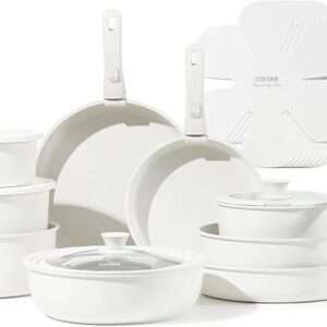 CAROTE 24pcs Detachable Handle Pots and Pan Set, Nonstick Induction Cookware