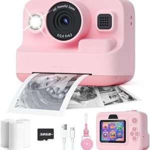Dylanto Kids Camera Instant Print,1080P Kids Instant Cameras That Print Photos,Christmas Birthday Gifts