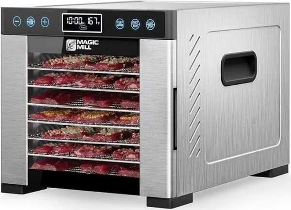 Magic Mill Pro Food Dehydrator Machine | 7 Stainless Steel Trays | Dryer for Jerky
