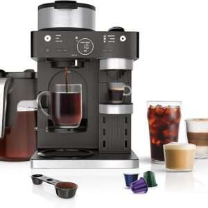 Ninja CFN601 Espresso & Coffee Barista System, 3 Espresso Brew Styles, Single-Serve Coffee