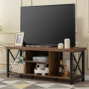 GAZHOME TV Stand for TV up to 55 Inches, TV Cabinet with Open Storage