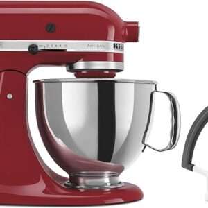 KitchenAid KSM150FEER Value Bundle Artisan 5 Quart Stand Mixer, Empire Red