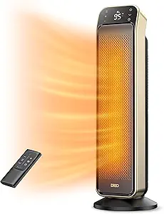 Dreo Space Heater for Indoor Use, 25" 11.5ft/s Fast Electric Heater with Remote and Thermostat