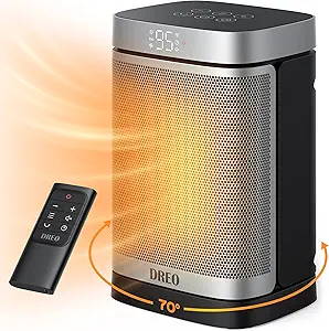 Dreo Space Heater, 1500W Portable Electric Heaters for Indoor Use, PTC Ceramic Heater for Office