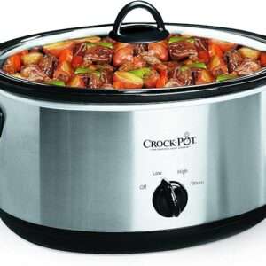 Crock-Pot 7 Quart Oval Manual Slow Cooker, Stainless Steel (SCV700-S-BR)