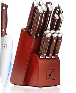 imarku Knife Set, 16-Piece Japanese Kitchen Knife Set, Ultra Sharp Chef Knife Set