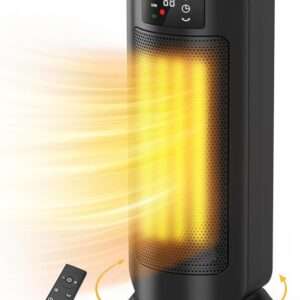 Space Heaters for Indoor Use, Portable Electric Heater with Remote, ECO Mode