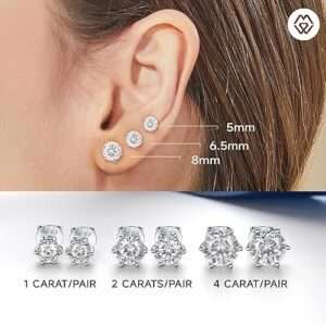 Moissanite Earrings, MomentWish Moissanite Handmade Earrings