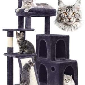 F50 Cat Tree Tower for Large Indoor Cats, 50-inch Heavy Duty Cat Tree for Big Cats