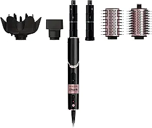 Shark FlexStyle Hair Dryer & Powerful Styling System with 6-Piece Hair Styling Tools, Paddle Brush