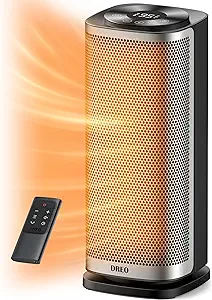 Dreo Space Heaters for Indoor Use Large Room, 70 ° Oscillation, Fast Heating Ceramic Electric with Digital Thermostat, Remote Control