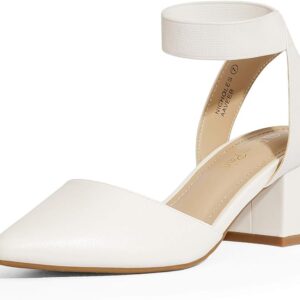 DREAM PAIRS Womens Low Block Chunky Heel Shoes