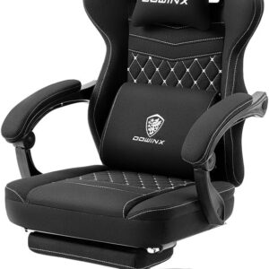 Dowinx Gaming Chair Breathable Fabric Computer Chair with Pocket Spring Cushion