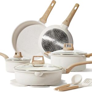 CAROTE 14 Pcs Pots and Pans Set Nonstick,Cookware Set Kitchen Cooking Set