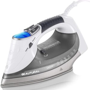 BEAUTURAL 1800-Watt Steam Iron with Digital LCD Screen, Double-Layer and Ceramic