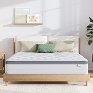Novilla King Mattress, 12 Inch Hybrid Mattress King with Comfort Foam, Innerspring Pillow Top King Mattress