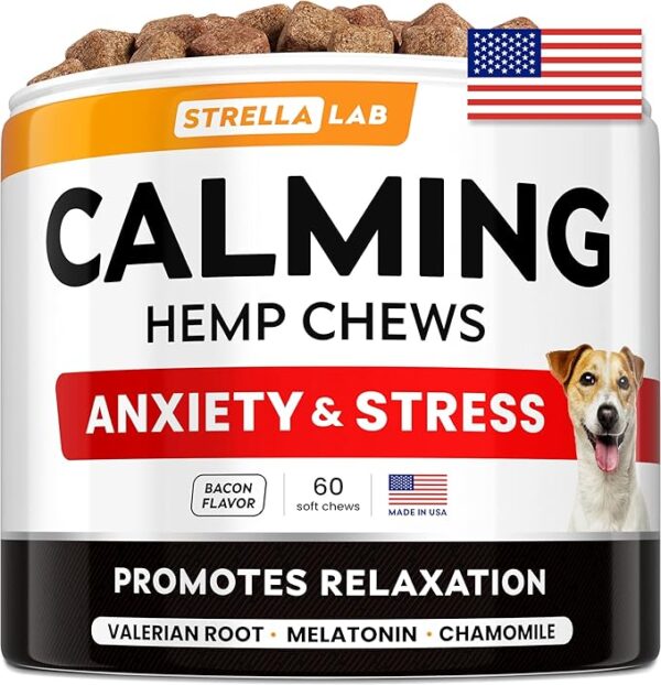 Hemp Calming Chews for Dogs - Dog Calming Treats - Anxiety Relief Treats - Dog Calming Chews v