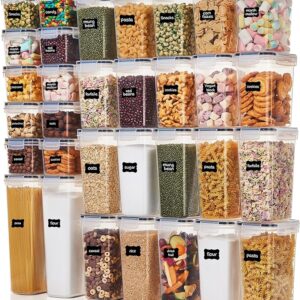 Vtopmart 32pcs Airtight Food Storage Containers Set, BPA Free Plastic Kitchen and Pantry Organization