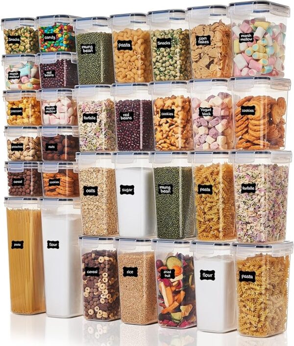 Vtopmart 32pcs Airtight Food Storage Containers Set, BPA Free Plastic Kitchen and Pantry Organization
