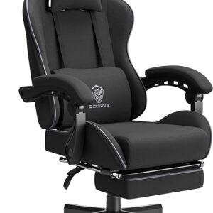 Dowinx Gaming Chair Fabric with Pocket Spring Cushion, Massage Game Chair Cloth with Headrest