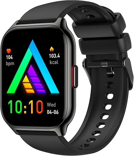 Smart Watch for Men Women, 2.01" HD Display Fitness Tracker with 107+ Sports Heart Rate Blood Pressure Blood Oxygen Sleep Monitor