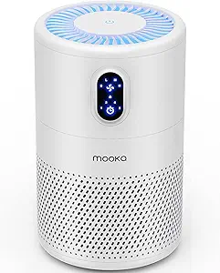 MOOKA Air Purifiers for Home Large Room up to 1076 ft², H13 True HEPA Air Filter Cleaner