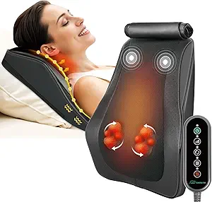 Snailax Back Massager for Back Pain Deep Tissue, Shiatsu Lower Back Neck Massager with Heat
