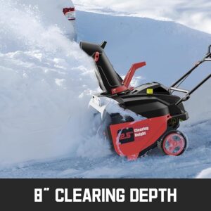 PowerSmart Snow Blower Gas Powered 21-Inch Single-Stage 212cc Engine with Recoil Start