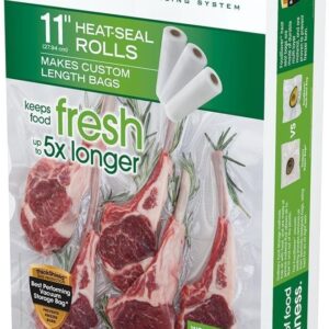 FoodSaver Custom Fit Vacuum Sealer Bags, Airtight Food Storage and Sous Vide Rolls, BPA-Free