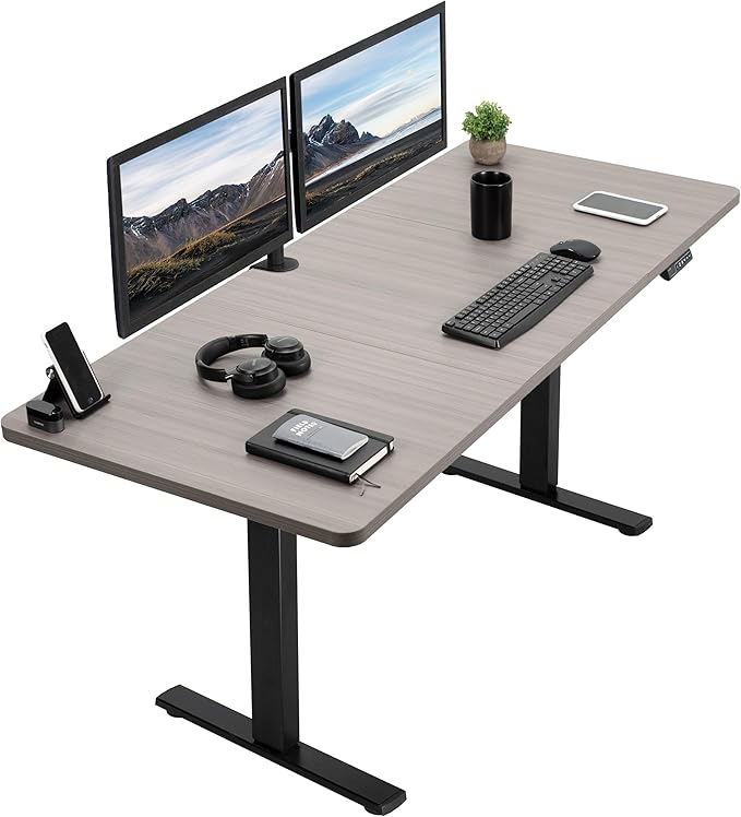VIVO Electric 71 x 30 inch Standing Desk Workstation, Memory Controller Height Adjustment