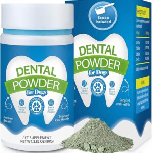 Spanielbuns Dog Dental Powder, Oral Care Solution Eliminate Bad Dog Breath