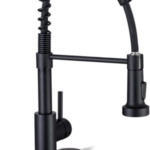 WEWE Kitchen Faucets with Pull Down Sprayer Commercial Industrial Stainless Steel Single Handle