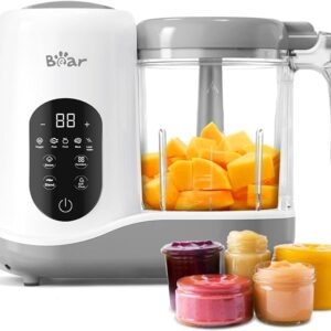 BEAR 2024 Baby Food Maker | One Step Baby Food Processor Steamer Puree Blender | Auto Cooking